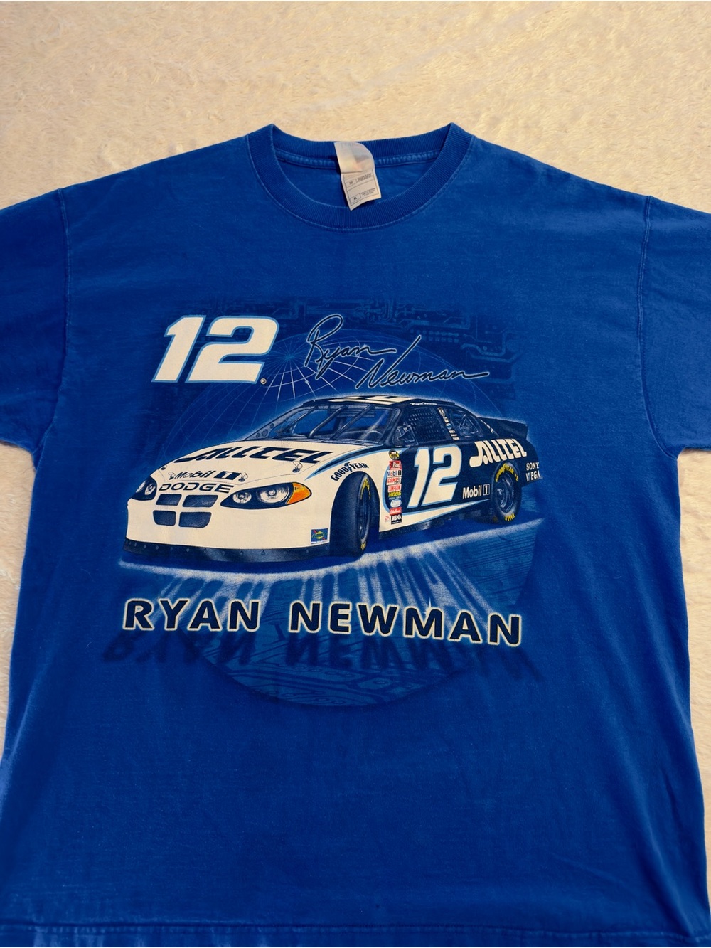 Fruit of the Loom Blue Ryan Newman #12 Racing Graphic Tee